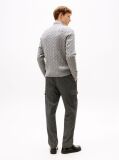 Grey Cable Knit Half-Zip Jumper  Men