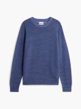 Blue Pure Lambswool Crew Neck Jumper  Men