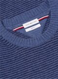 Blue Pure Lambswool Crew Neck Jumper  Men