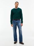 Green Pure Lambswool Crew Neck Jumper  Men