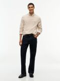 Beige Pure Lambswool Crew Neck Jumper  Men
