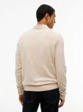 Beige Pure Lambswool Crew Neck Jumper  Men