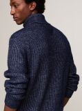 Blue Smart Casual Wool Blend Relaxed Jumper  Men