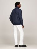 Blue Smart Casual Wool Blend Relaxed Jumper  Men