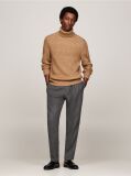 Khaki Smart Casual Wool Blend Relaxed Jumper  Men