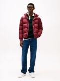 Red Hooded Down Puffer Jacket  Men