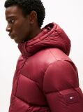 Red Hooded Down Puffer Jacket  Men