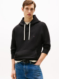 Μαύρο Hoody Από Fleece Με Κορδόνι  Άνδρες