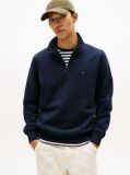 Blue Quarter-Zip Fleece Sweatshirt  Men