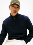 Blue Quarter-Zip Fleece Sweatshirt  Men