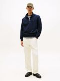 Blue Quarter-Zip Fleece Sweatshirt  Men