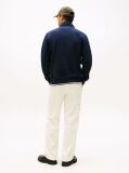 Blue Quarter-Zip Fleece Sweatshirt  Men