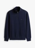 Blue Quarter-Zip Fleece Sweatshirt  Men