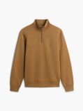 Brown Quarter-Zip Fleece Sweatshirt  Men
