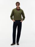 Green Quarter-Zip Fleece Sweatshirt  Men