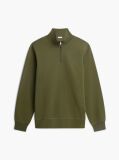 Green Quarter-Zip Fleece Sweatshirt  Men