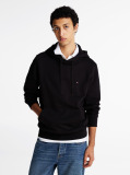 Μαύρο Hoody Από Βαμβακερό Terry Με Κεντητό Σημαιάκι  Άνδρες