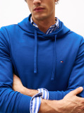Μπλε Hoody Από Βαμβακερό Terry Με Κεντητό Σημαιάκι  Άνδρες