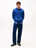 Μπλε Hoody Από Βαμβακερό Terry Με Κεντητό Σημαιάκι  Άνδρες