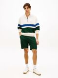 Green Flag Embroidery Sweat Bermuda Shorts  Men