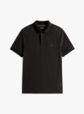 Black Moisture Wicking Pique Regular Polo Shirt  Men