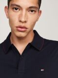 Blue Regular Tipped Jersey Polo Shirt  Men