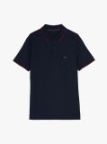 Blue Regular Tipped Jersey Polo Shirt  Men
