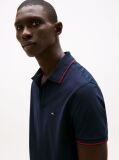 Blue Regular Tipped Jersey Polo Shirt  Men