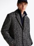 Grey Wool Single Breasted Coat  Men