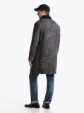 Grey Wool Single Breasted Coat  Men