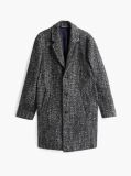 Grey Wool Single Breasted Coat  Men