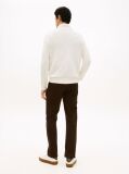 Beige Half-Zip Mock Turtleneck Jumper  Men