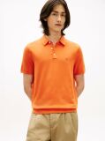 Orange Regular Fit Knit Polo Shirt  Men