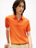 Orange Regular Fit Knit Polo Shirt  Men
