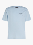 Blue Monotype Printed Label T-Shirt  Men