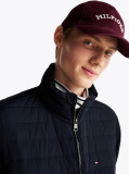 Blue Stand-Up Collar Quilted Sweatshirt  Men
