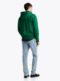 Green Logo Embroidery Hoody  Men