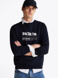 Μπλε Φούτερ Με Σημαίες Hilfiger  Άνδρες
