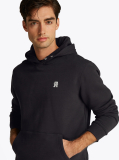 Μαύρο Hoody Με Κεντητό Μονόγραμμα TH Σε Αντίθεση  Άνδρες