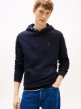 Μπλε Hoody Με Κεντητό Μονόγραμμα TH Σε Αντίθεση  Άνδρες