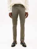 Grey Slim Flag Embroidery Chinos  Men