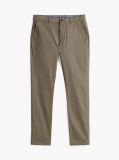 Grey Slim Flag Embroidery Chinos  Men