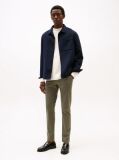 Grey Slim Flag Embroidery Chinos  Men