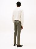 Grey Slim Flag Embroidery Chinos  Men