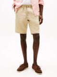 Beige Harlem Linen Blend Relaxed Bermuda Shorts  Men