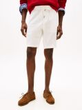 White Harlem Linen Blend Relaxed Bermuda Shorts  Men
