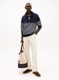 White Denton Stretch Cotton Straight Chinos  Men