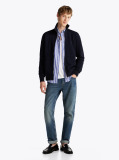 Μπλε Φούτερ Με Φερμουάρ Από Βαμβακερό Terry  Άνδρες