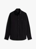 Black Flex Slim Fit Poplin Shirt  Men