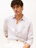 Multi Regular Fit Stripe Linen Shirt  Men
